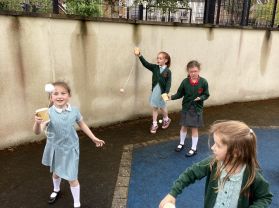 Ball and Cup game in Mrs Thompson’s class